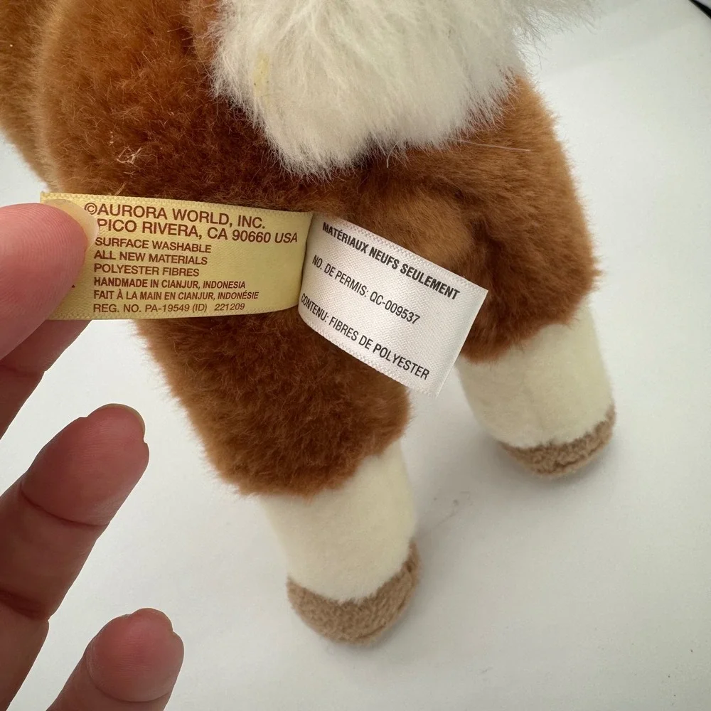 Aurora World Miyoni Goat Plush Brown White Stuffed Animal Kid 9.5 inch